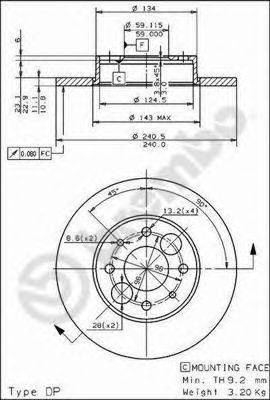 BREMBO 08491720 гальмівний диск