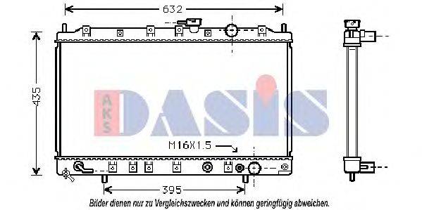 AKS DASIS 140042N Радіатор, охолодження двигуна