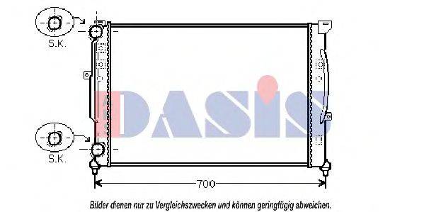 AKS DASIS 480026N Радіатор, охолодження двигуна