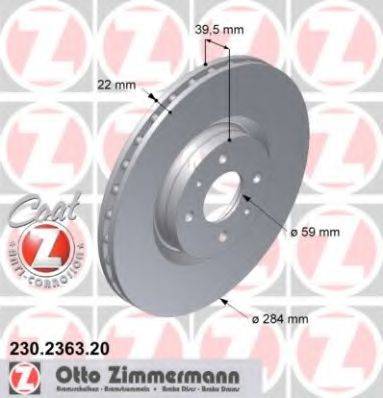ZIMMERMANN 230236320 гальмівний диск