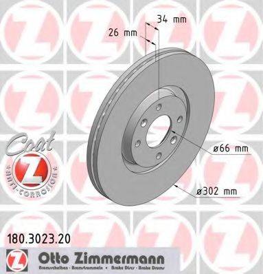 ZIMMERMANN 180302320 гальмівний диск