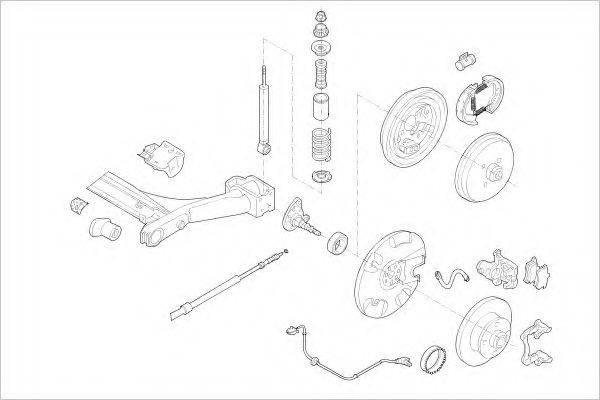 DELPHI VW01902R Підвіска колеса