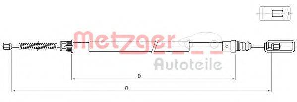 METZGER 104719 Трос, стоянкова гальмівна система