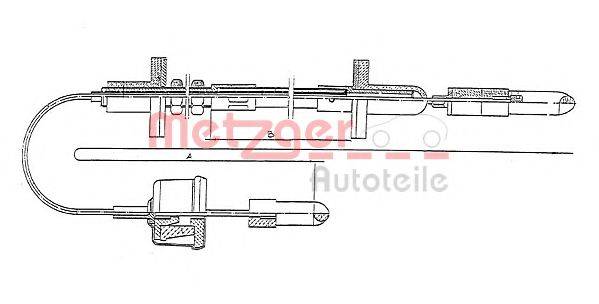 METZGER 11318 Трос, управління зчепленням