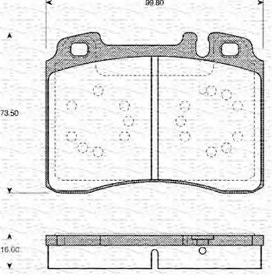 MAGNETI MARELLI 363702161076 Комплект гальмівних колодок, дискове гальмо