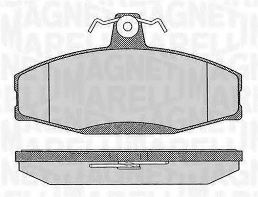 MAGNETI MARELLI 363916060397 Комплект гальмівних колодок, дискове гальмо