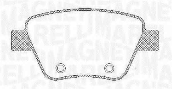 MAGNETI MARELLI 363916060441 Комплект гальмівних колодок, дискове гальмо