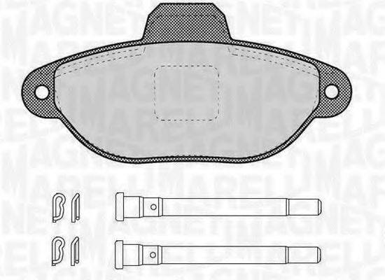 MAGNETI MARELLI 363916060456 Комплект гальмівних колодок, дискове гальмо