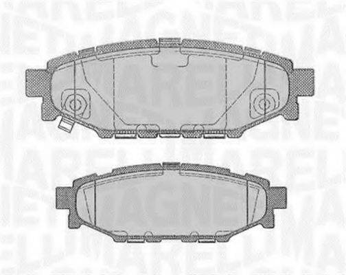 MAGNETI MARELLI 363916060700 Комплект гальмівних колодок, дискове гальмо