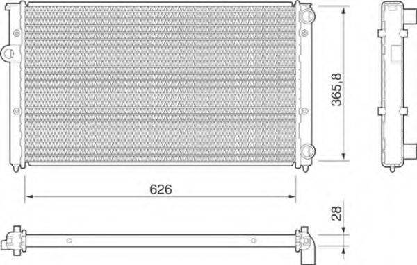 MAGNETI MARELLI 350213810000 Радіатор, охолодження двигуна